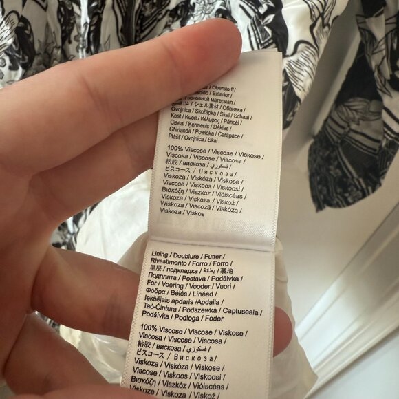 Farm Rio Flower Leopard Pads Mini Dress Black White Size M NWT - Picture 6 of 7